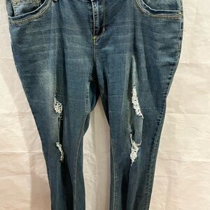 Deja Bleu Women’s Jeans Distressed Blue Size 18